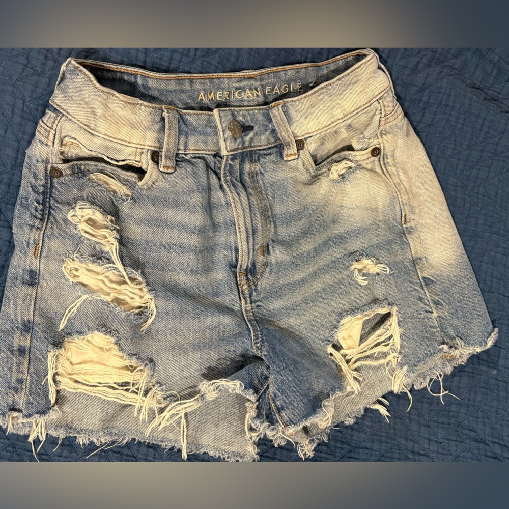 American Eagle Light Blue Denim Shorts